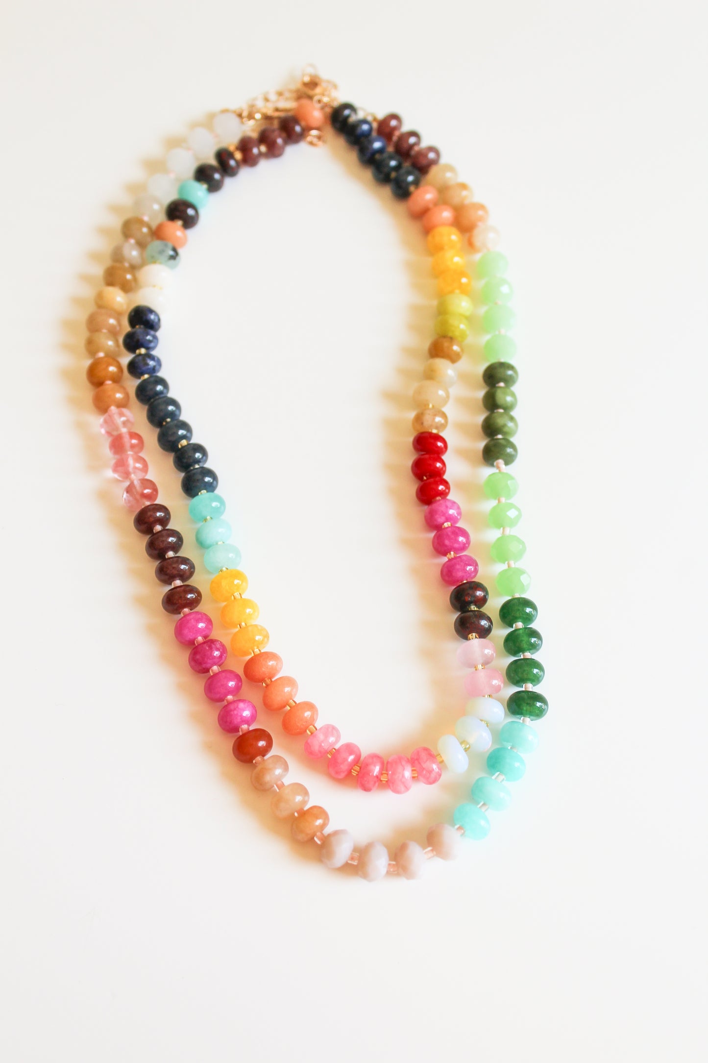 Golden Navy Beaded Necklace