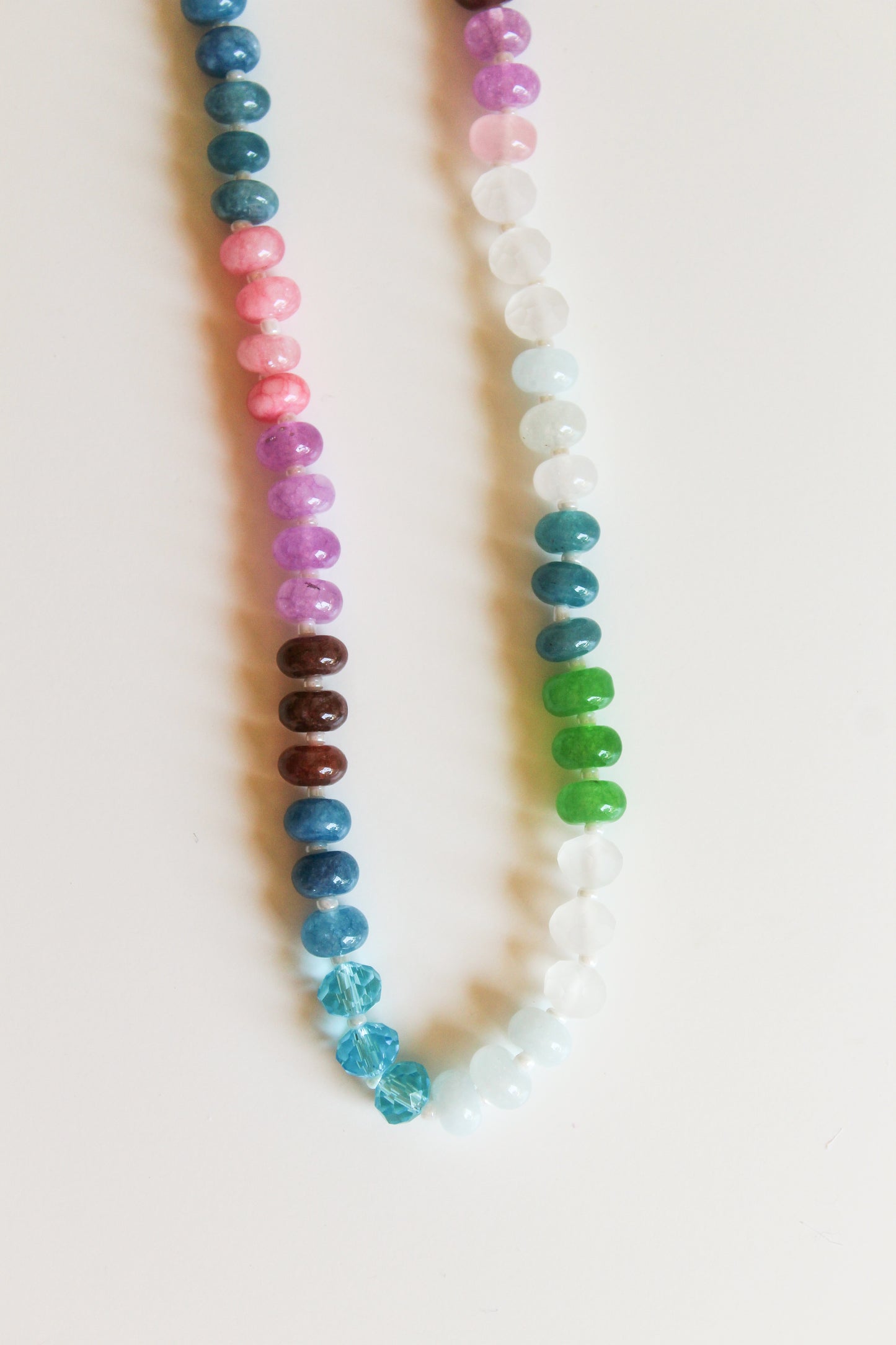 Blue Wave Beaded Necklace