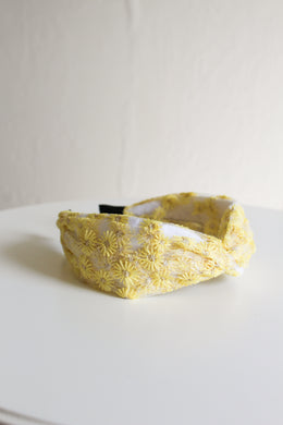 Daisy Knot Headband-Yellow