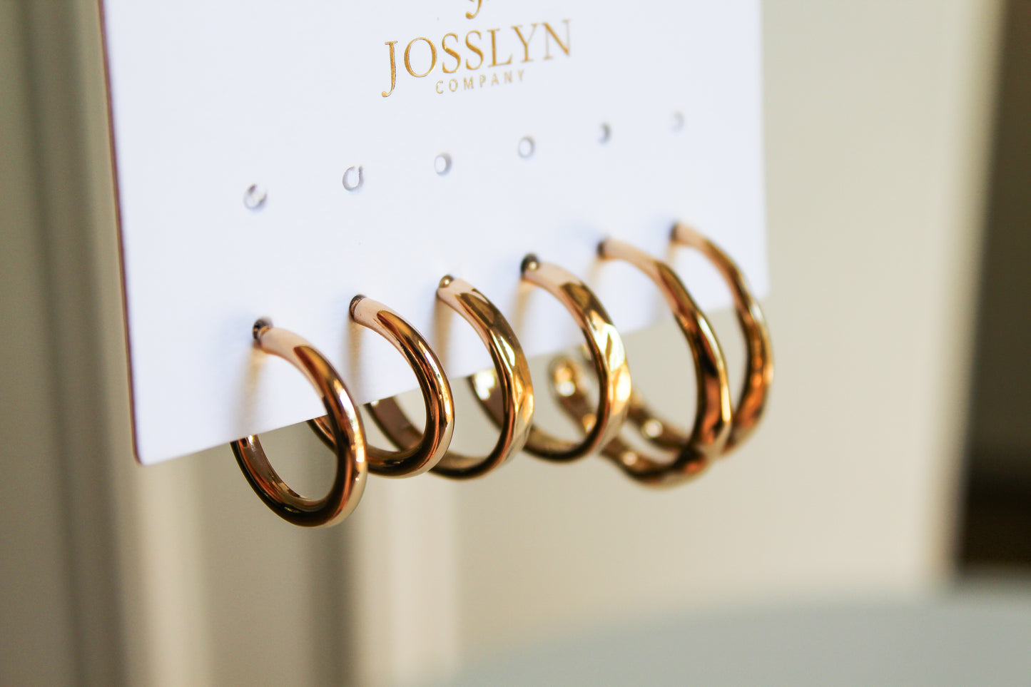 Hammered Hoop Earring Set