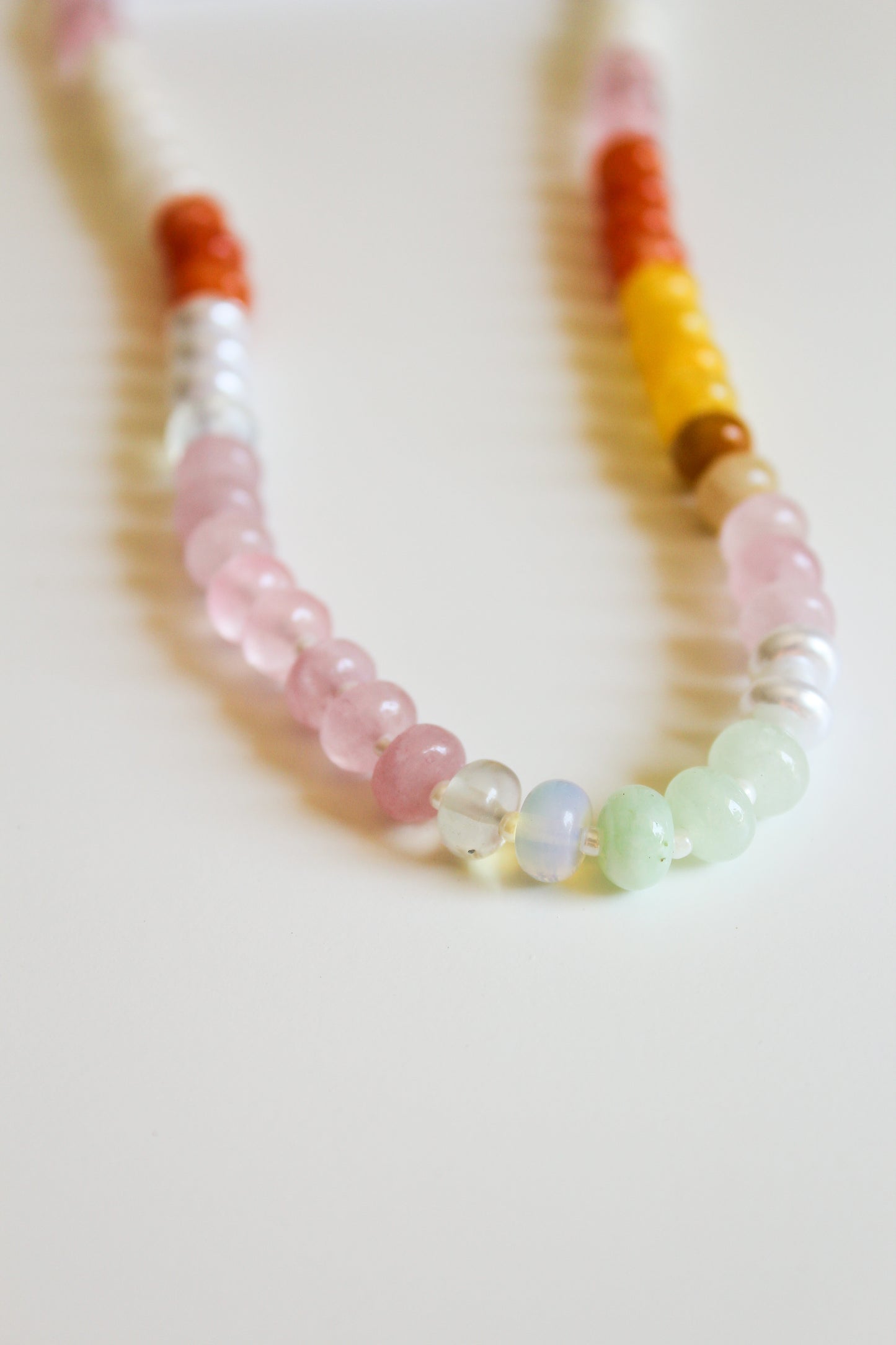 Misty Rose Beaded Necklace