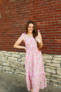 Kelsey Floral Lace Midi Dress