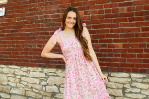 Kelsey Floral Lace Midi Dress