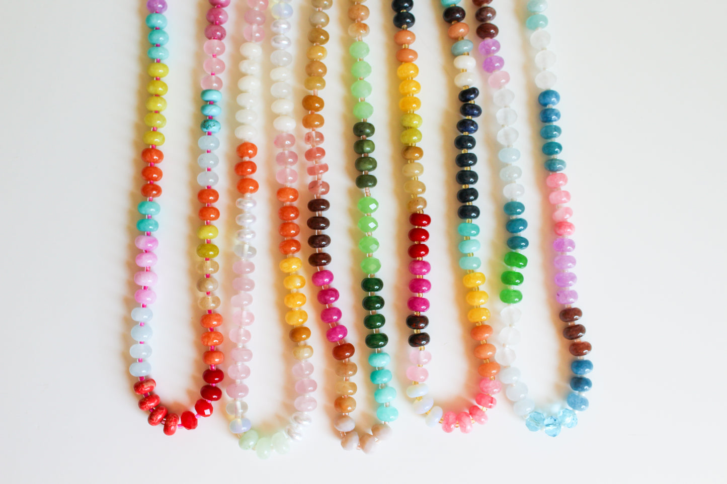 Golden Navy Beaded Necklace