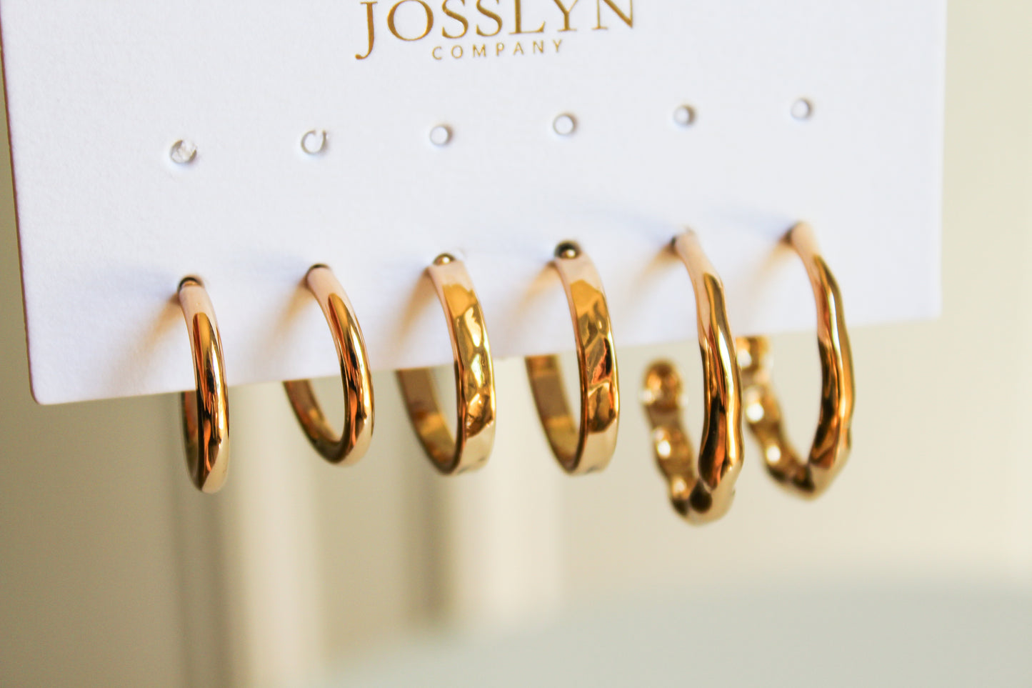 Hammered Hoop Earring Set