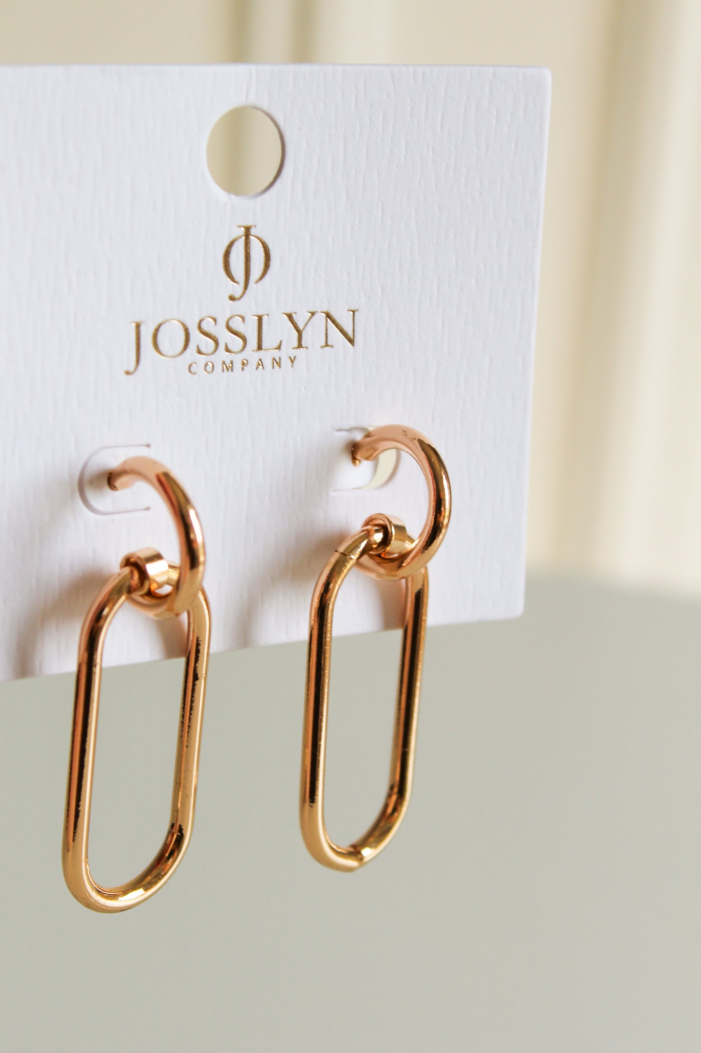 Link Hoop Earrings-Gold