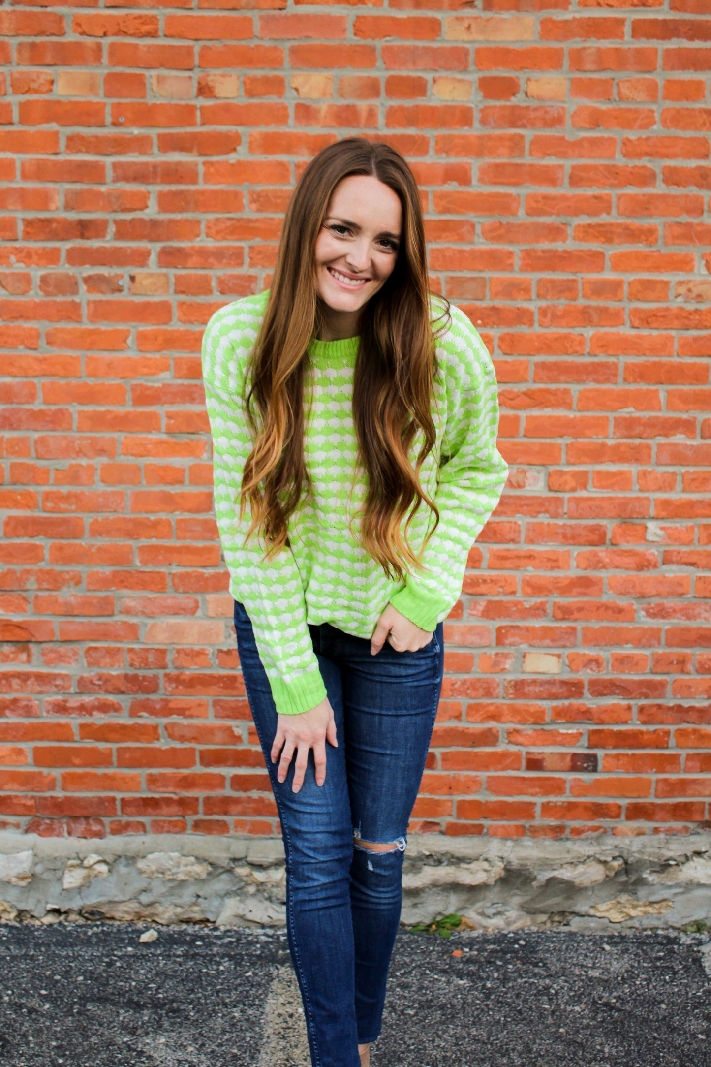 Blake Pattern Sweater (Lime)