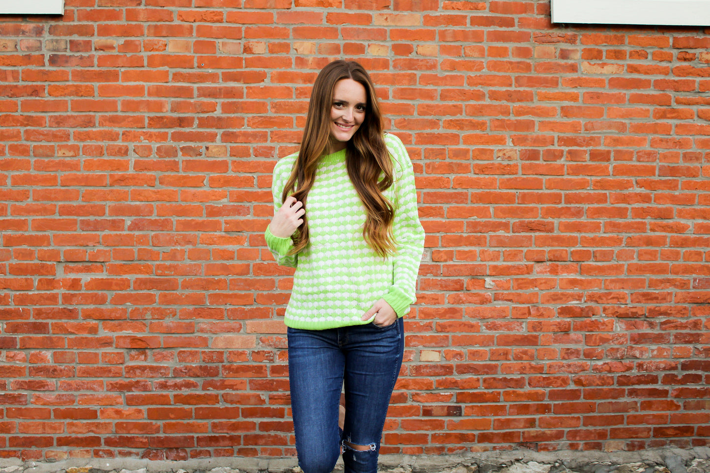 Blake Pattern Sweater (Lime)