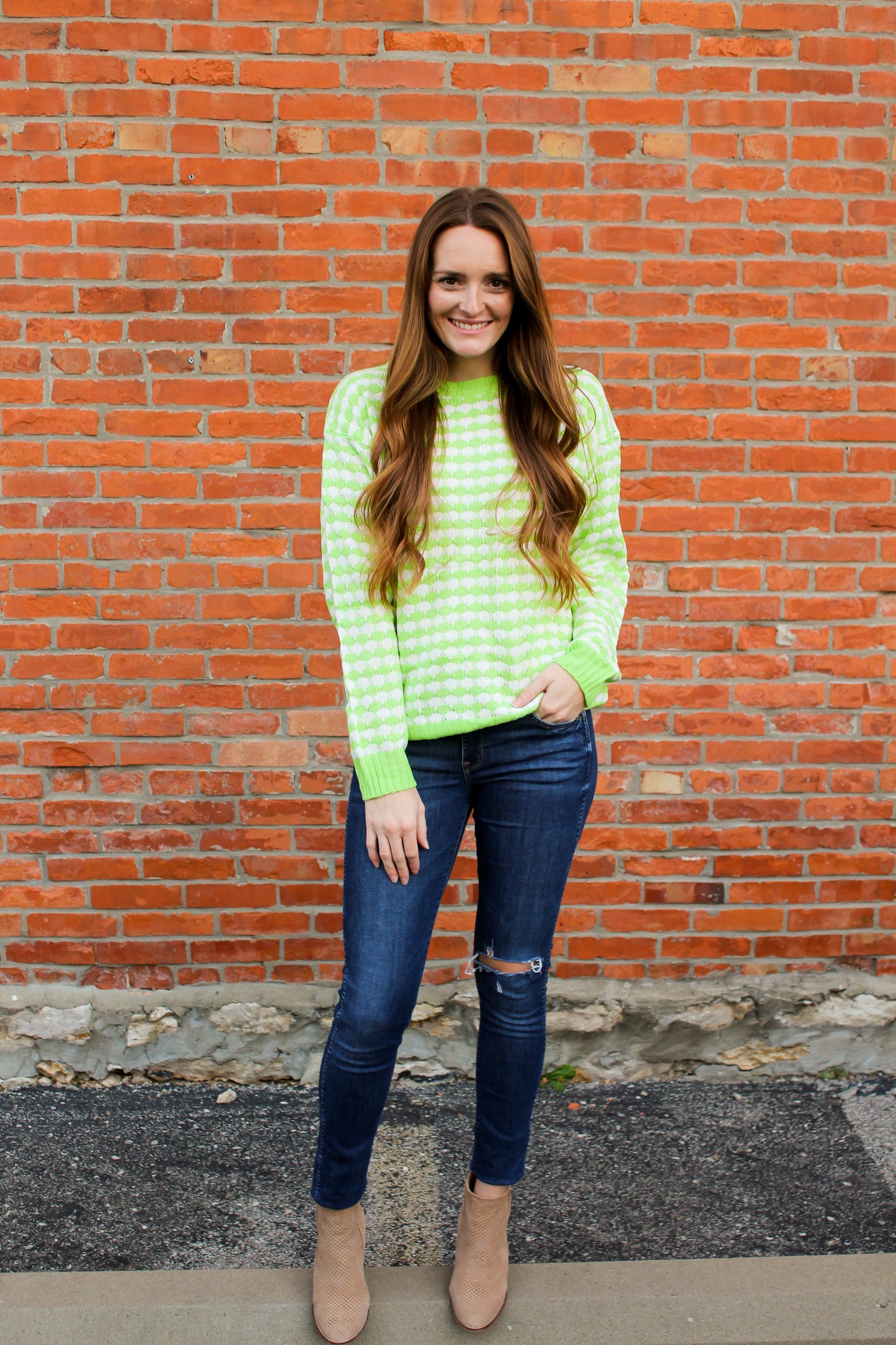 Blake Pattern Sweater (Lime)