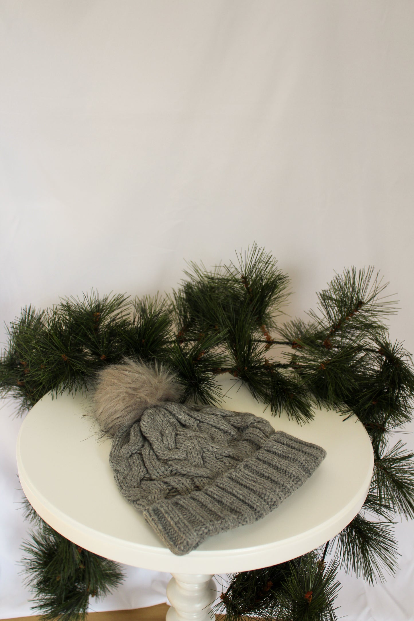 Libby Gray Pom Beanie