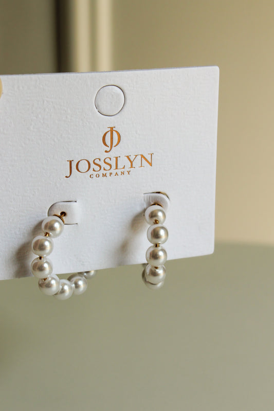 Pearl Hoop Earrings - Simply L Boutique