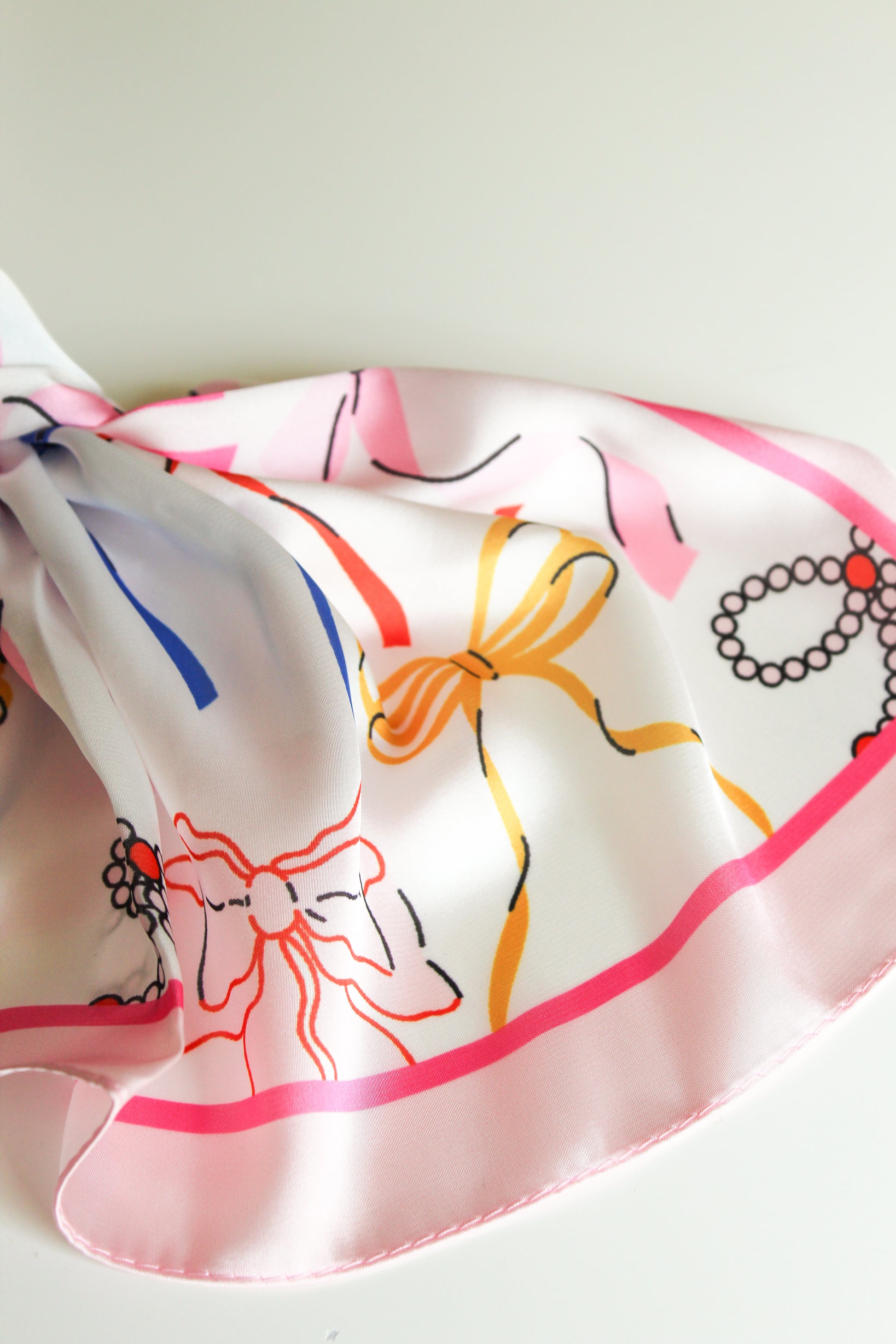 Silky Bow Scarf - Simply L Boutique