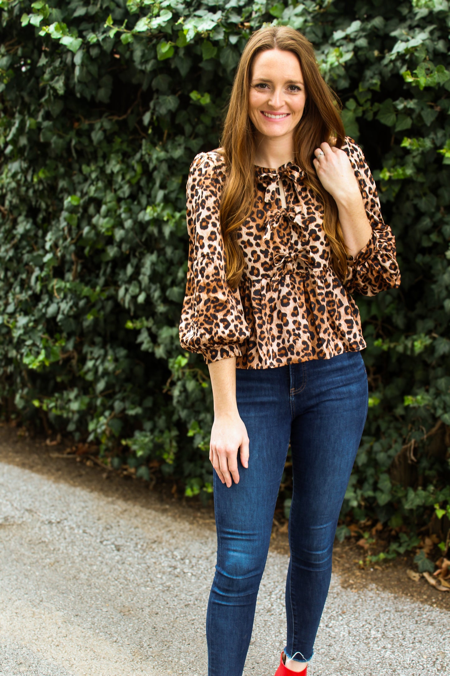 Amelia Animal Print Babydoll Top