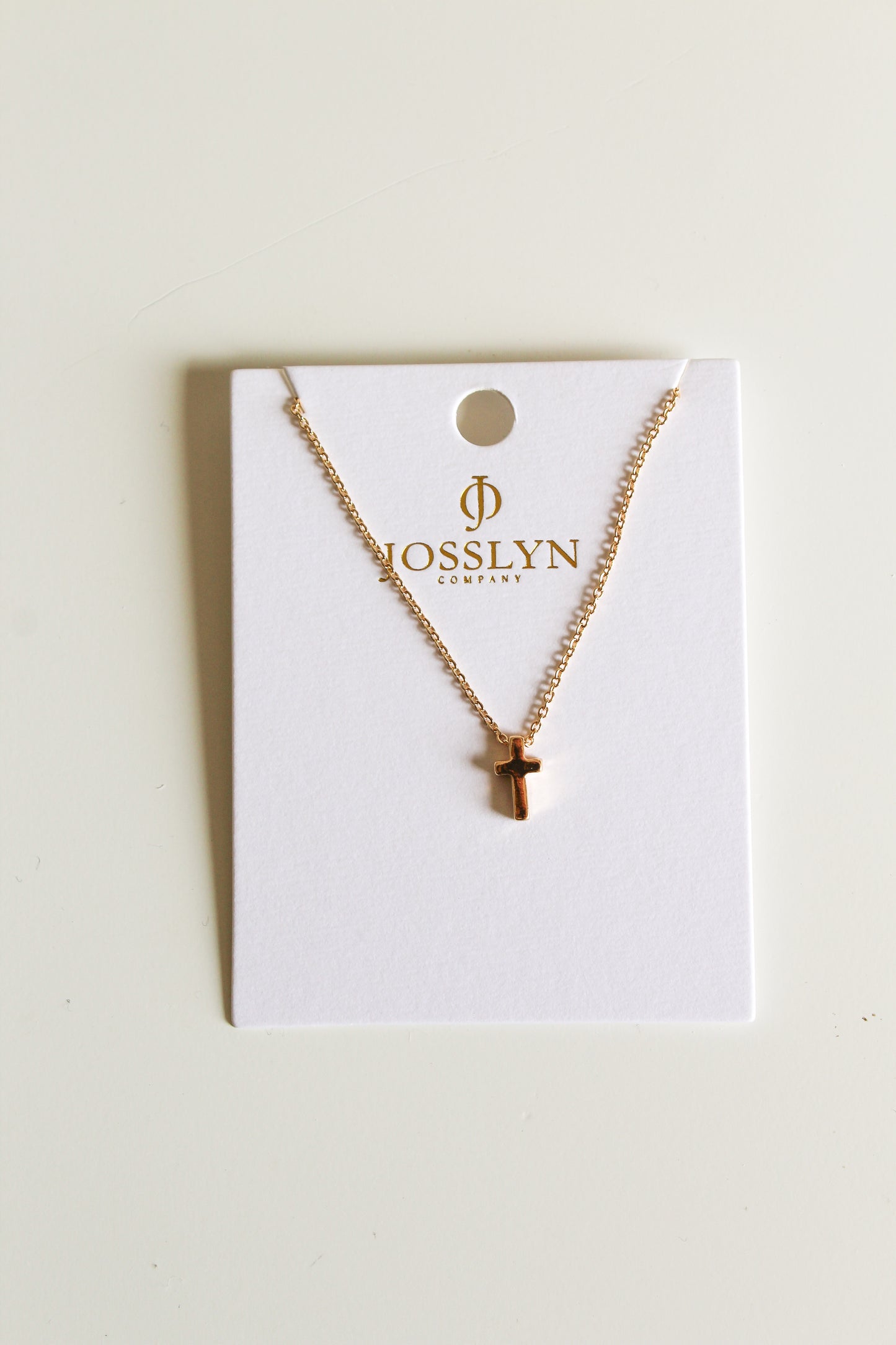 Mini Cross Necklace-Gold