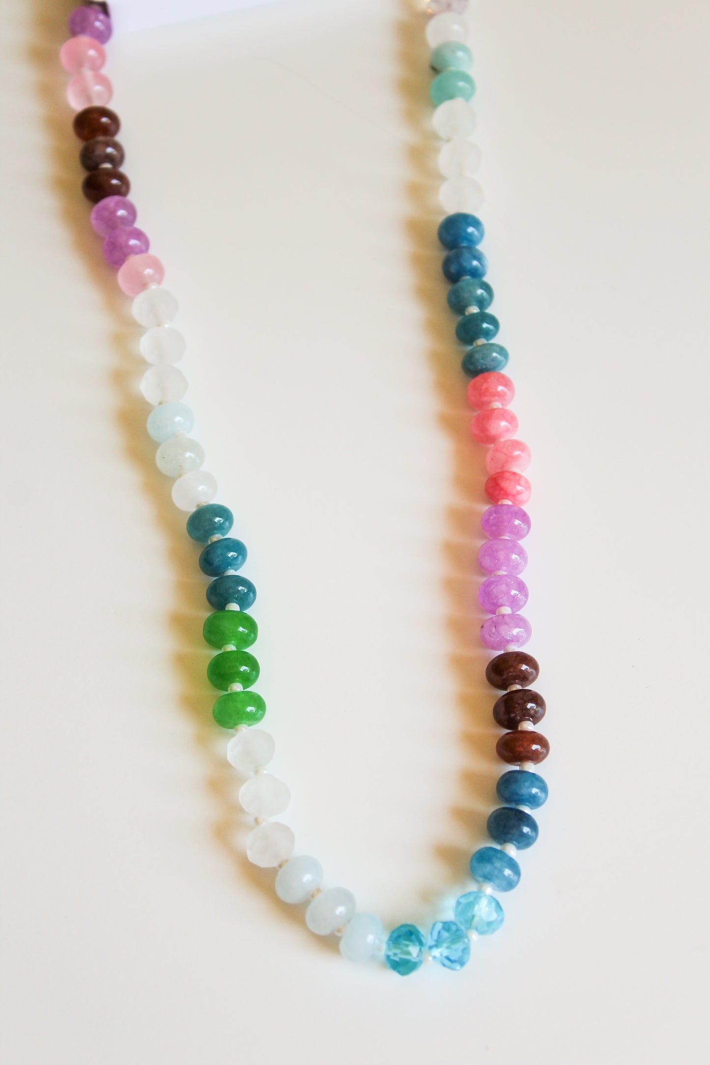 Blue Wave Beaded Necklace