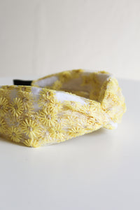 Daisy Knot Headband-Yellow