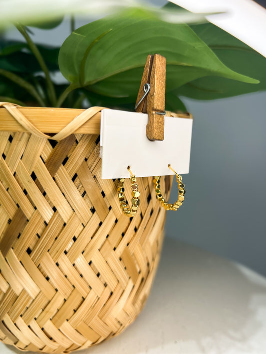 Gold Bead Hoop