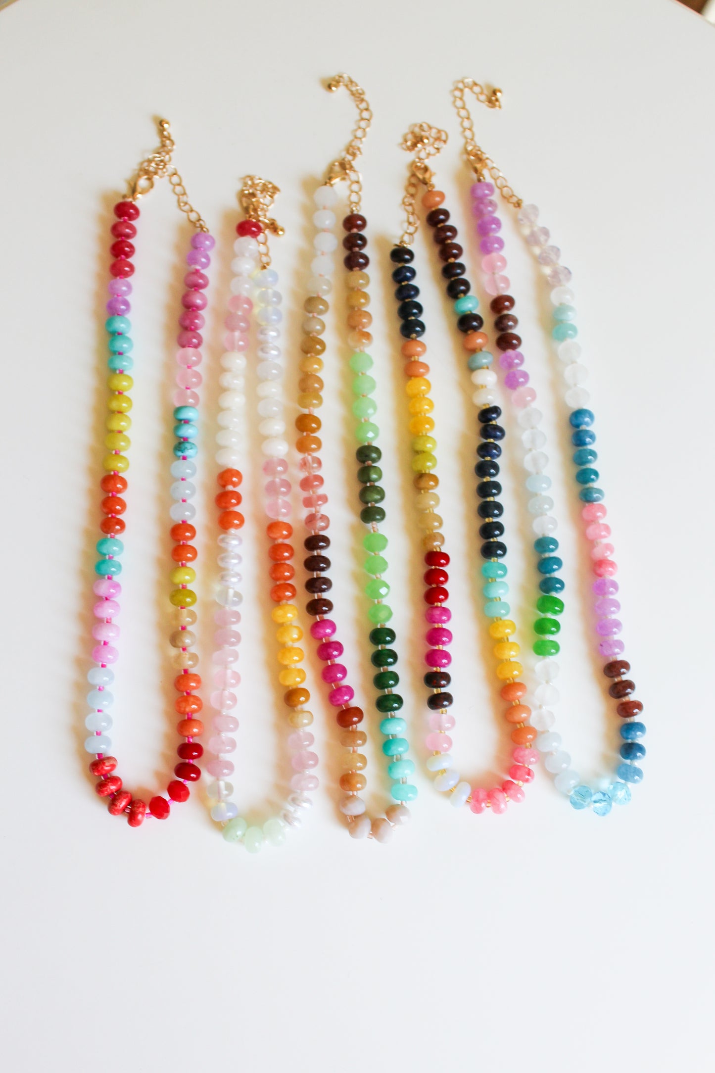 Sherbet Rainbow Beaded Necklace