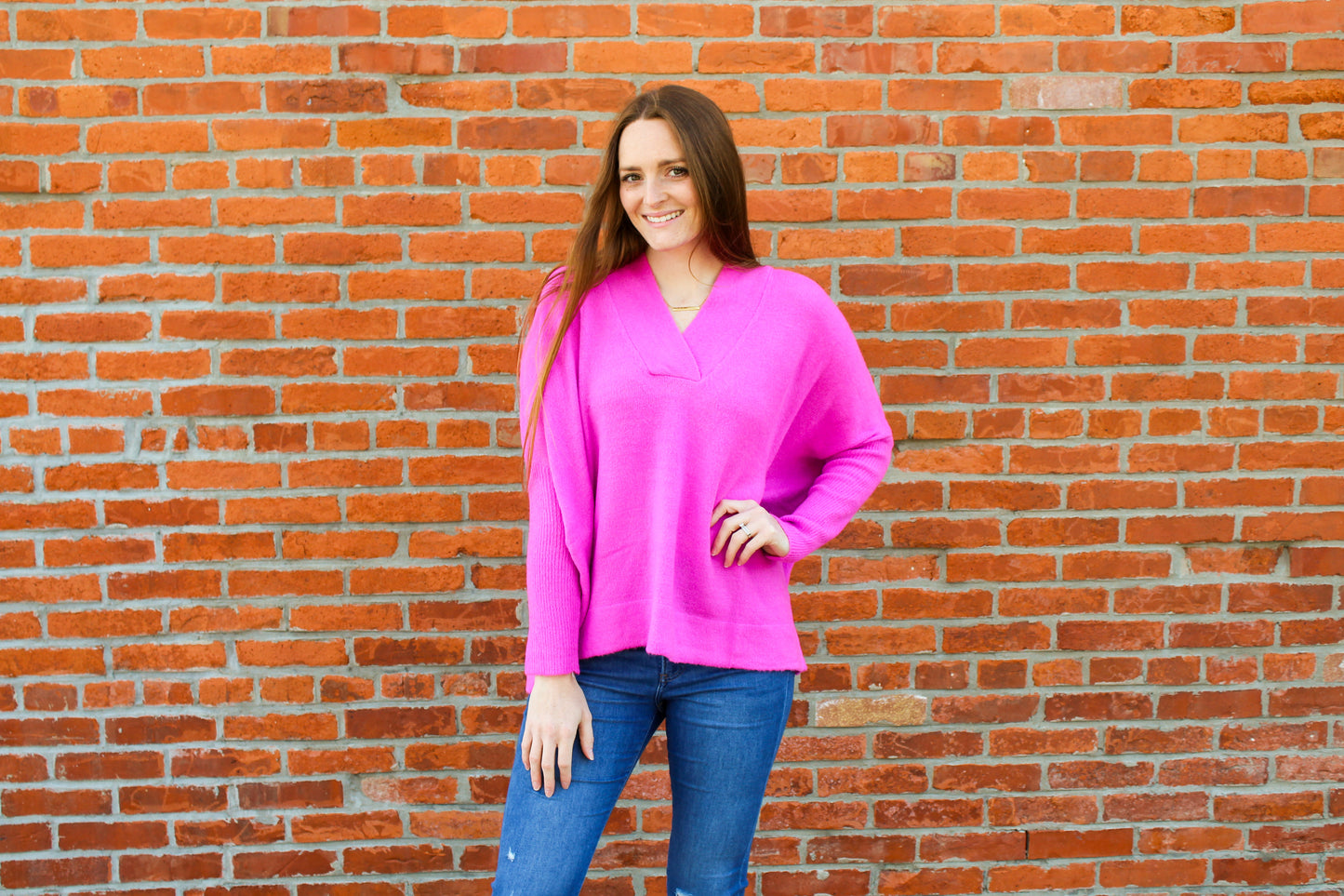 Orchid V-Neck Oversized Sweater