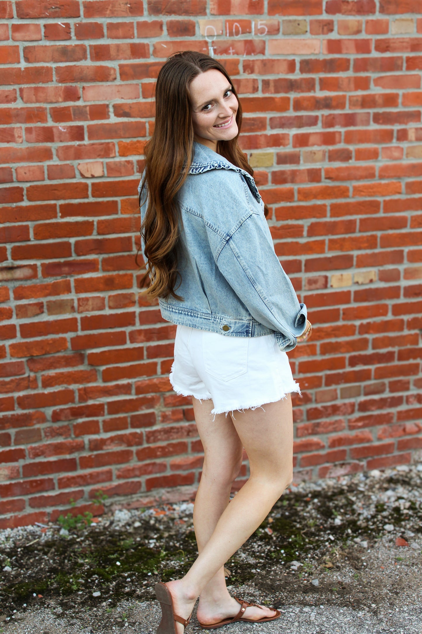Daisy Heart Denim Jacket