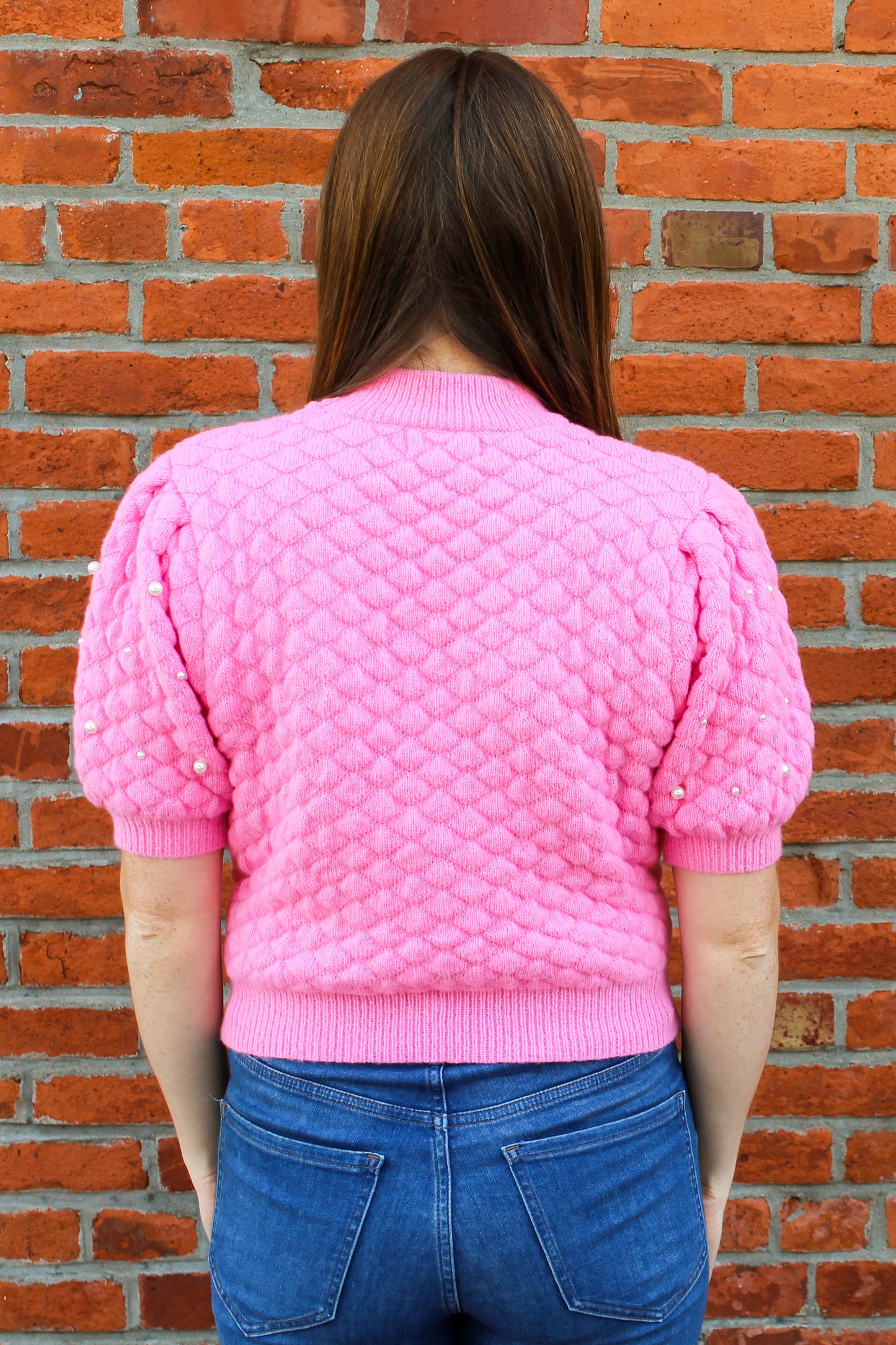 Barbie Pearl Short Sleeve Sweater