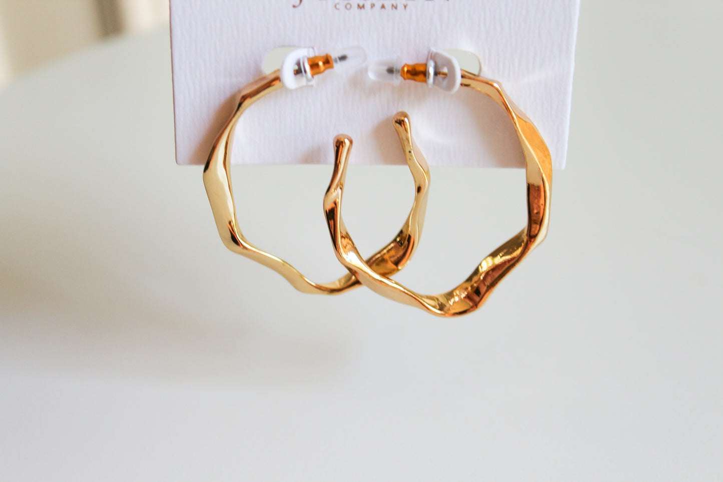 Sarah Hammered Hoop Earrings