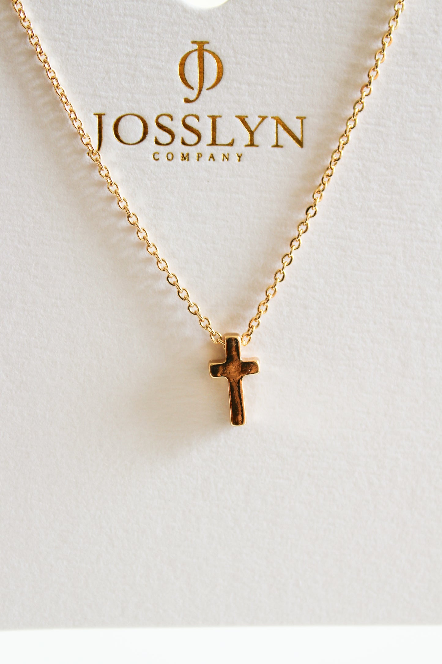 Mini Cross Necklace-Gold