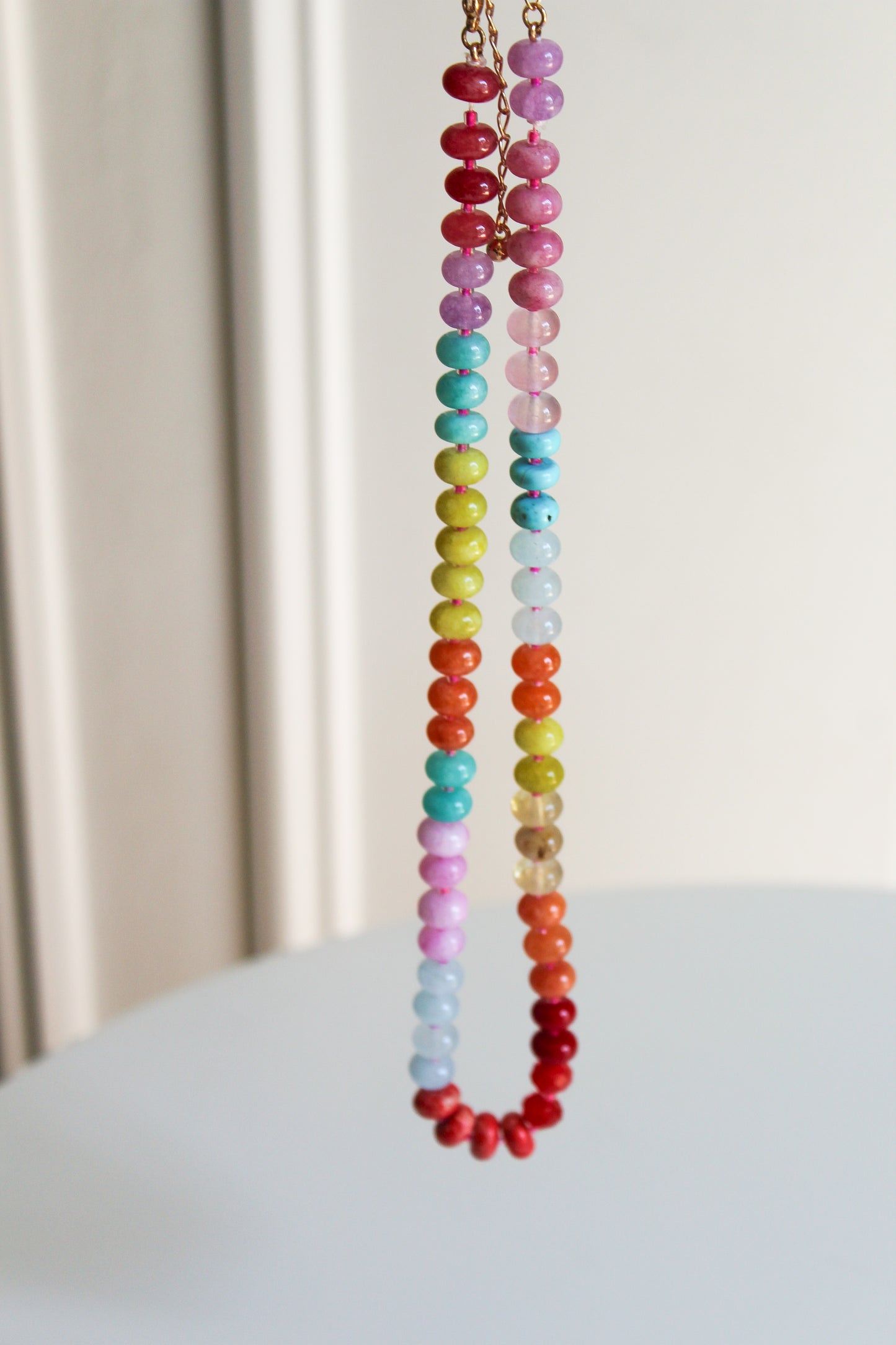 Sherbet Rainbow Beaded Necklace