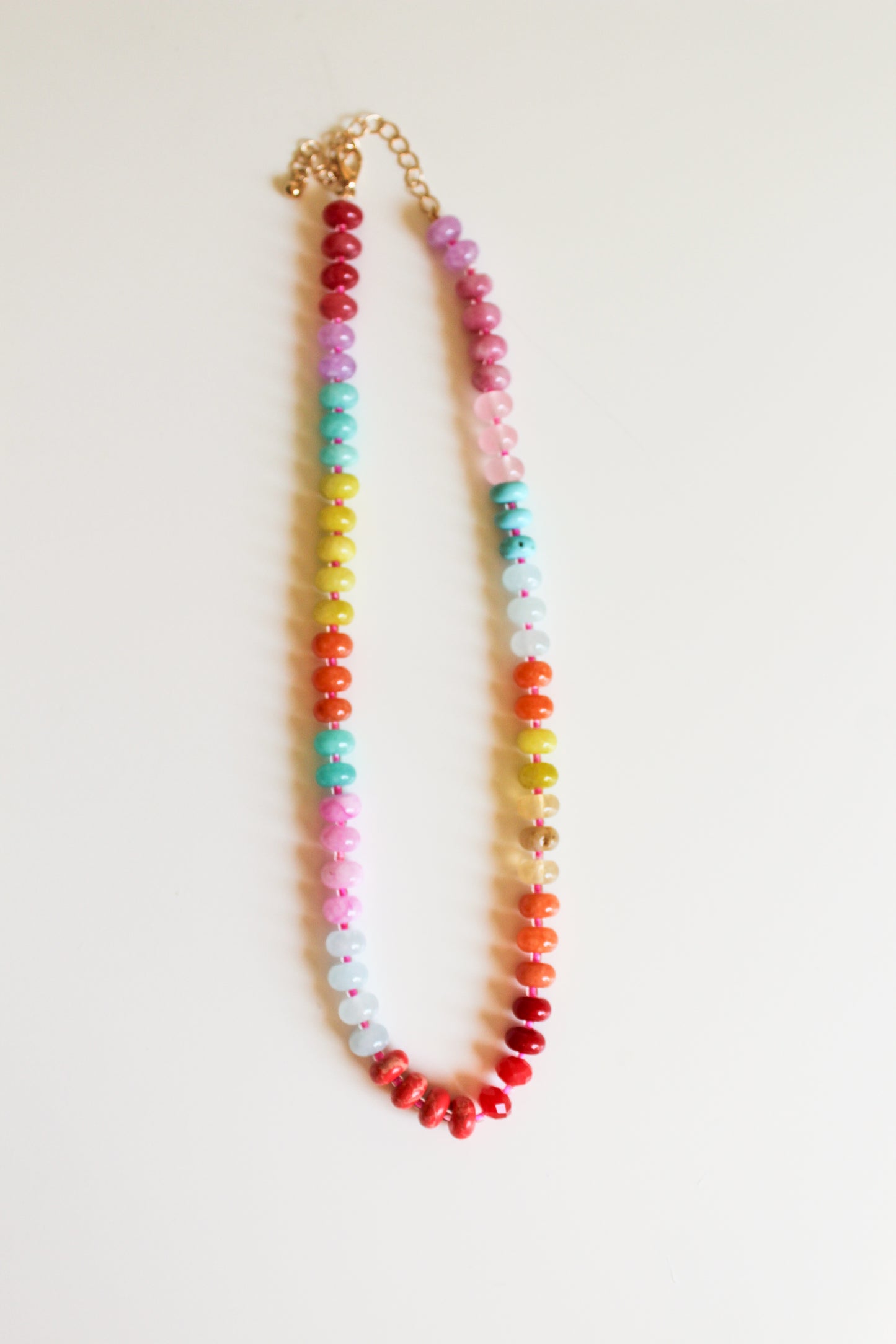 Sherbet Rainbow Beaded Necklace