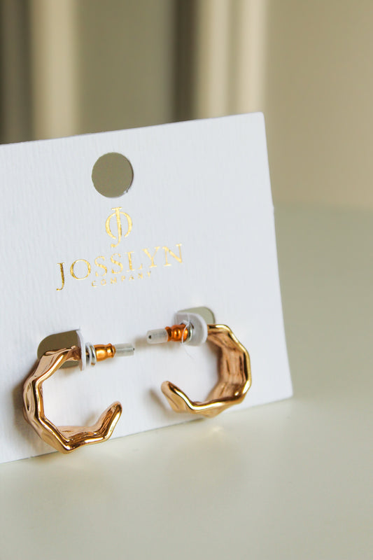 Mini Hammered Hoop Earrings