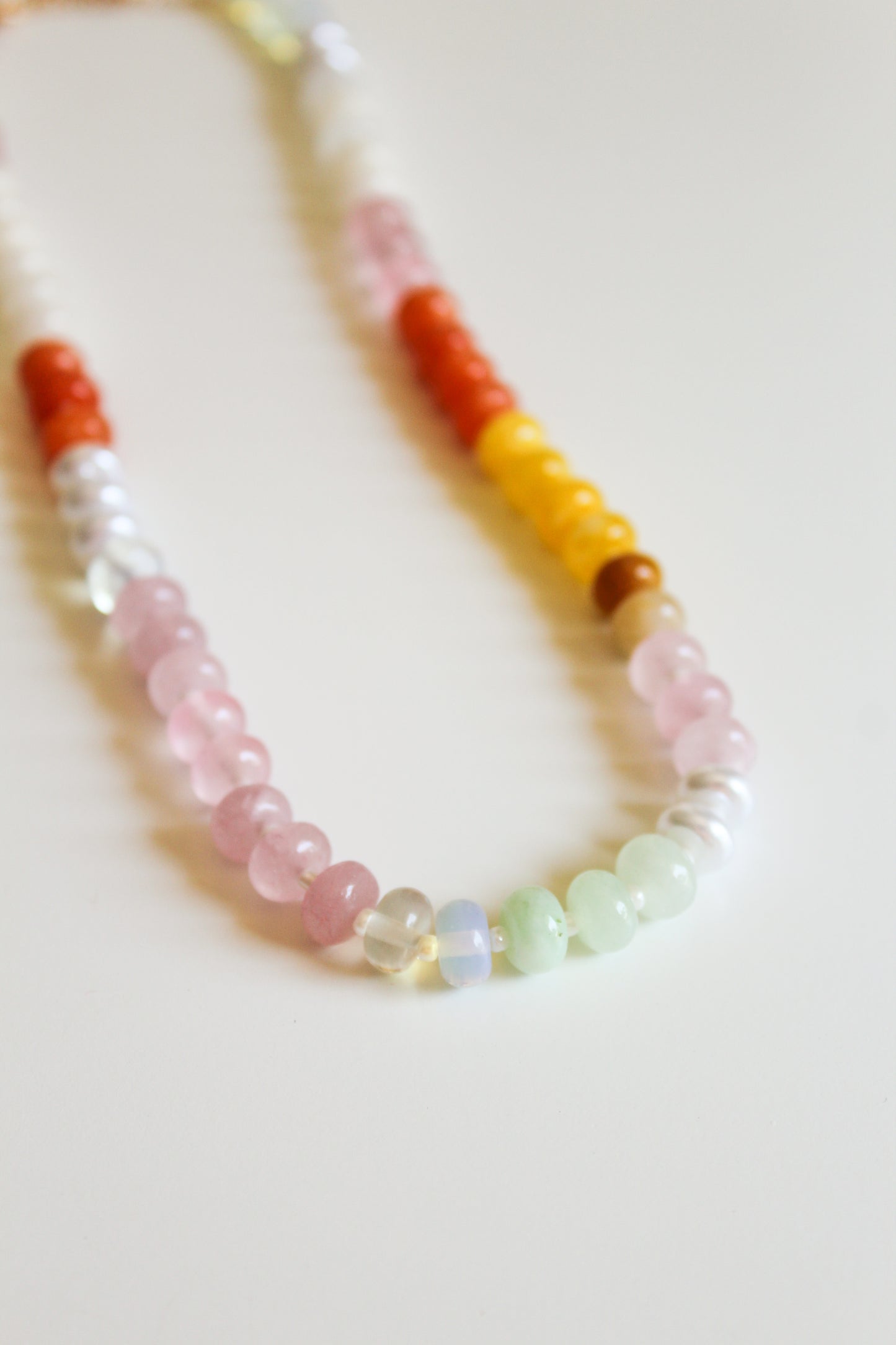 Misty Rose Beaded Necklace