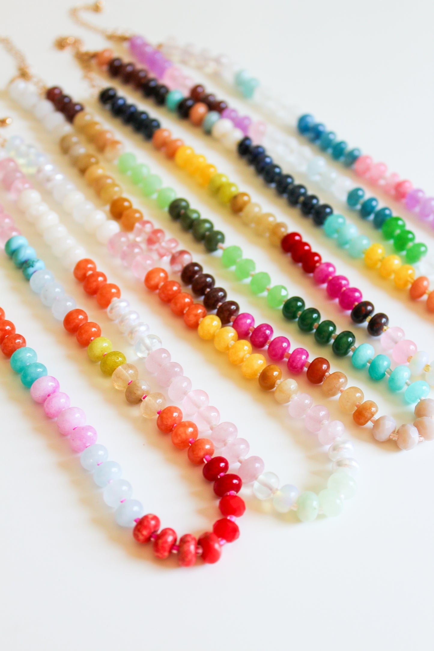 Sherbet Rainbow Beaded Necklace