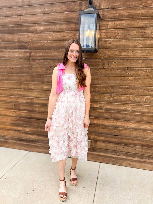 Daisy Floral Ruffle Dress - Simply L Boutique