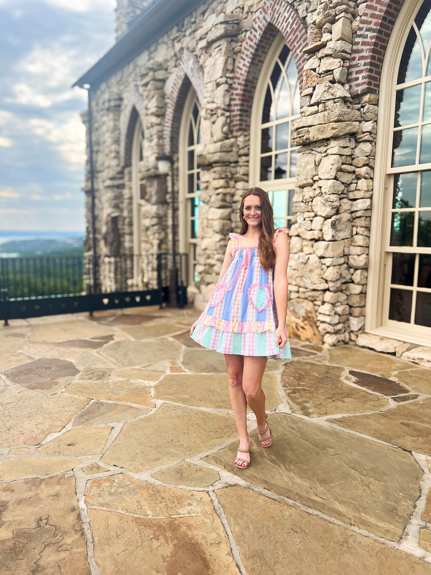 Pastel Patchwork Ruffle Dress - Simply L Boutique