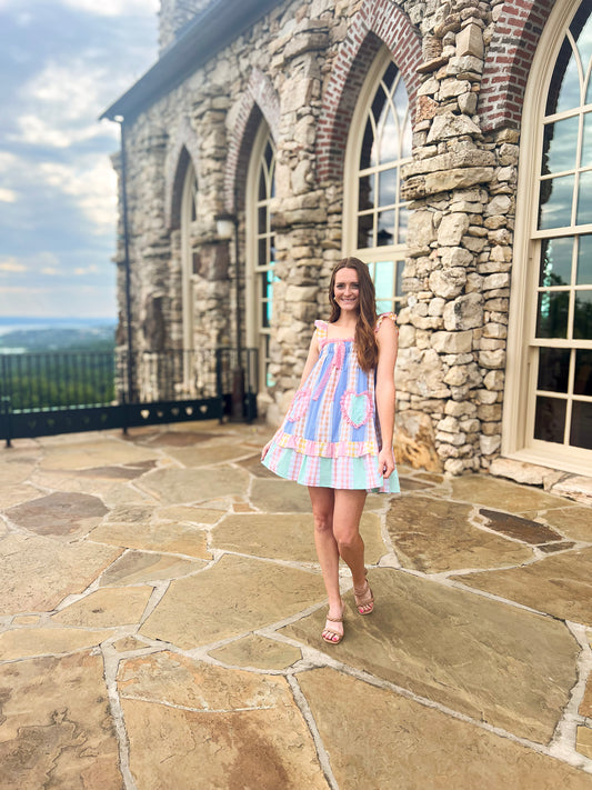 Pastel Patchwork Ruffle Dress - Simply L Boutique