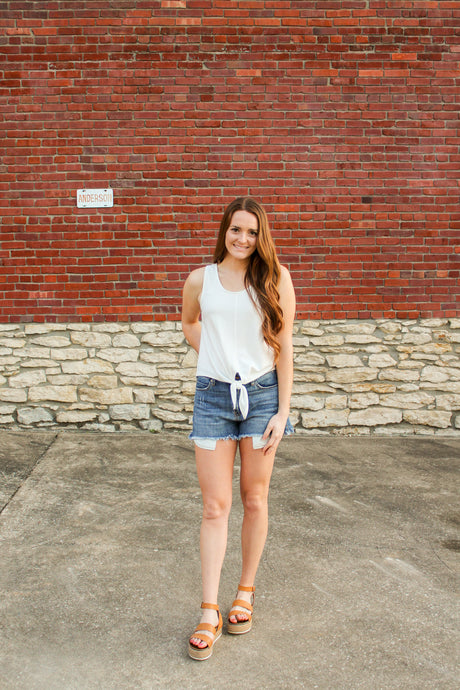 Peek-a-Boo Pocket Denim Short - Simply L Boutique