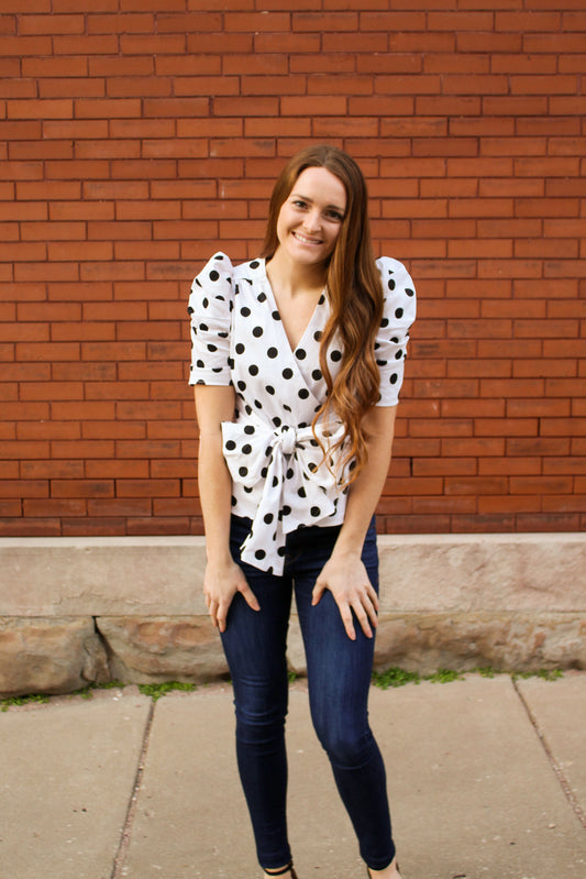 Dot To Dot Polka Dot Top - Simply L Boutique