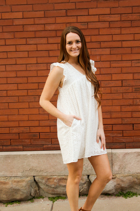Eyelet Baby Doll Dress - Simply L Boutique