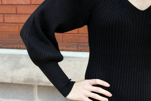 Solid Knit Sweater Dress