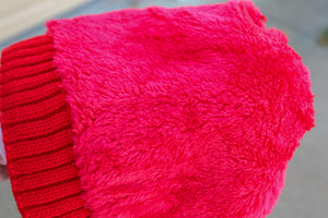 Red Pom Pom Beanie