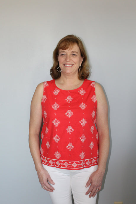 Coral Embroidered Tank - Simply L Boutique