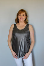 Load image into Gallery viewer, Metallic Shimmer Pocket Tank - Simply L Boutique