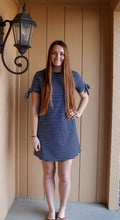 Load image into Gallery viewer, Navy Striped Shift Dress - Simply L Boutique
