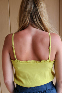 Ruffled Lime Tank - Simply L Boutique