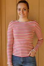 Load image into Gallery viewer, Striped Scoop Back Top (Pink) - Simply L Boutique