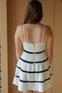 Black Striped Mesh Dress - Simply L Boutique