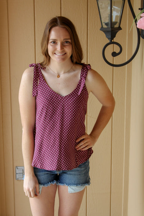 Dotted Berry Tank - Simply L Boutique