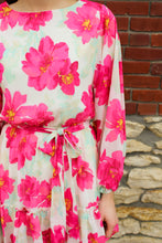 Load image into Gallery viewer, Fuchsia Floral Long Sleeve Dress
