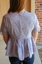 Load image into Gallery viewer, Eyelet Lace Babydoll Top - Simply L Boutique