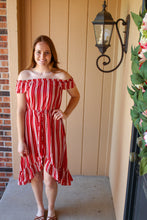 Load image into Gallery viewer, Striped Off the Shoulder Dress - Simply L Boutique